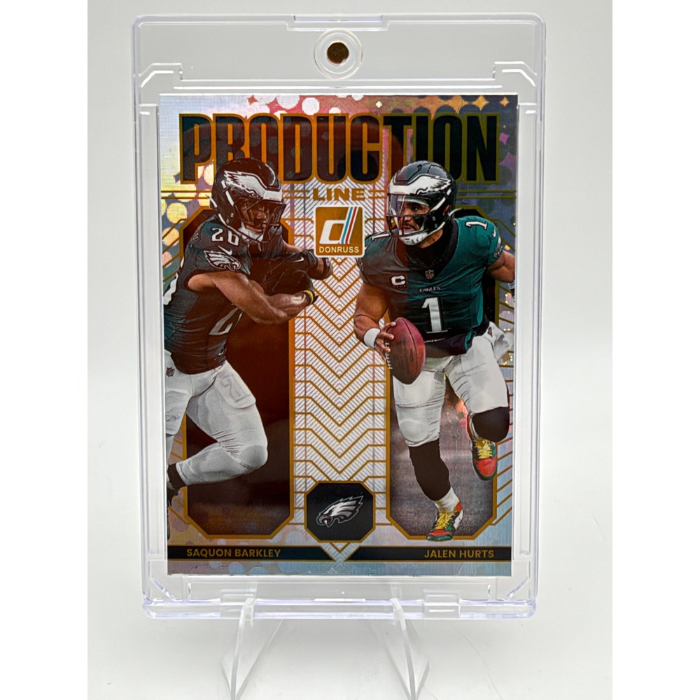 2025 Panini Donruss Saquon Barkley Jalen Hurts Production Line No 16 Eagles